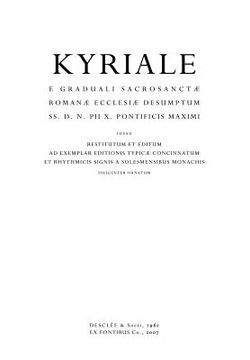 portada Kyriale Romanum (1961) (en Latin)