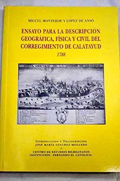 portada Ensayo para la descripcion geografica, fisica y civil del corregimiento de Calatayud, 1788