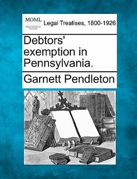 portada debtors' exemption in pennsylvania. (en Inglés)