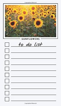portada To do List Notepad: Sunflowers, Checklist, Task Planner for Grocery Shopping, Planning, Organizing 