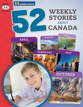 portada 52 Weekly Nonfiction Stories About Canada Grades 5-6 (en Inglés)