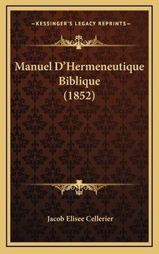 portada Manuel D'Hermeneutique Biblique (1852) (in French)