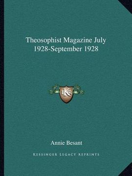 portada theosophist magazine july 1928-september 1928 (en Inglés)