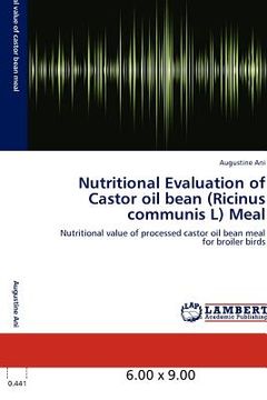portada nutritional evaluation of castor oil bean (ricinus communis l) meal