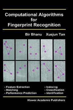 portada computational algorithms for fingerprint recognition