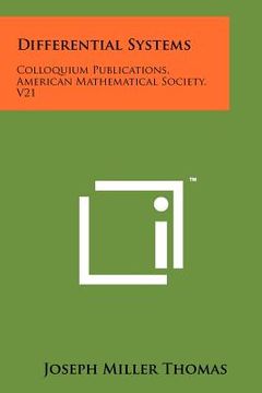 portada differential systems: colloquium publications, american mathematical society, v21 (en Inglés)