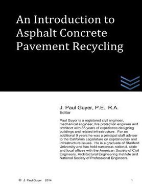 portada An Introduction to Asphalt Concrete Pavement Recycling (en Inglés)