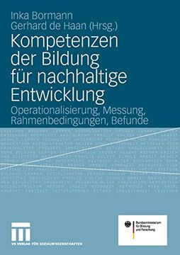 portada Kompetenzen der Bildung für Nachhaltige Entwicklung: Operationalisierung, Messung, Rahmenbedingungen, Befunde (in German)