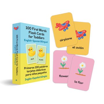 portada 100 First Words Flash Cards for Toddlers: English-Spanish Bilingual: Primeras 100 Palabras Tarjetas Didacticas Para Ninos Pequenos (en Inglés)