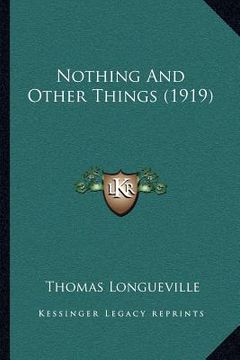 portada nothing and other things (1919) (en Inglés)