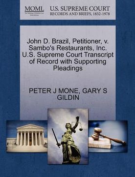 portada john d. brazil, petitioner, v. sambo's restaurants, inc. u.s. supreme court transcript of record with supporting pleadings (en Inglés)