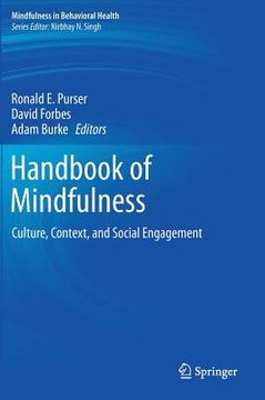 portada Handbook Of Mindfulness: Culture, Context, And Social Engagement (mindfulness In Behavioral Health) (in English)