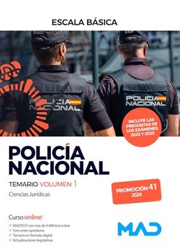 portada Policía Nacional Escala Básica. Temario Volumen 1 (in Spanish)