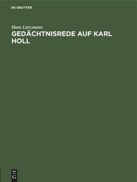 portada Gedächtnisrede auf Karl Holl 