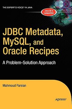 portada jdbc metadata, mysql, and oracle recipes: a problem-solution approach (en Inglés)