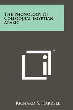 portada the phonology of colloquial egyptian arabic (en Inglés)