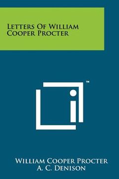 portada letters of william cooper procter