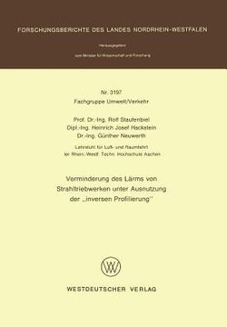 portada Verminderung Des Lärms Von Strahltriebwerken Unter Ausnutzung Der 'Inversen Profilierung' (en Alemán)