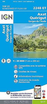 portada 2248Et Axat Quérigut Gorges de L'aude 1: 25 000 (in French)