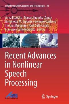 portada Recent Advances in Nonlinear Speech Processing