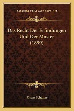 portada Das Recht Der Erfindungen Und Der Muster (1899) (in German)
