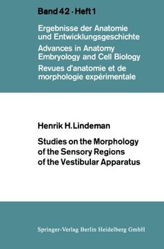 portada Studies on the Morphology of the Sensory Regions of the Vestibular Apparatus (Advances in Anatomy, Embryology and Cell Biology)