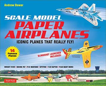 portada Scale Model Paper Airplanes Kit: Iconic Planes That Really Fly! Catapult Launcher Included! - Just Pop-Out and Assemble (14 Famous Pop-Out Airplanes) (in English)