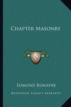portada chapter masonry (en Inglés)