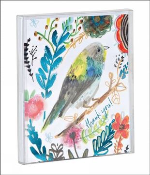 portada Bird Thank you Notecard Set: 10-Full Color, Standard Size Illustrated Notecards With Envelopes (en Inglés)