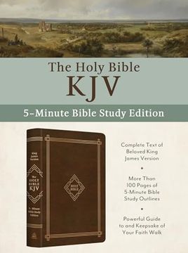 portada Holy Bible: Kjv 5-Minute Bible Study - Classic Hickory (en Inglés)