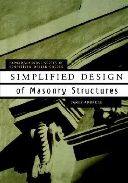 portada simplified design of masonry structures