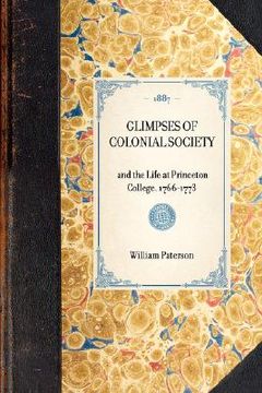 portada glimpses of colonial society (en Inglés)