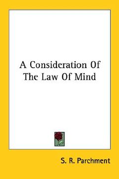 portada a consideration of the law of mind (en Inglés)