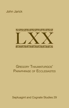 portada gregory thaumaturgos' paraphrase of ecclessiastes (en Inglés)