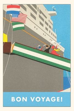 portada Vintage Journal Boarding the Cruise Travel Poster (en Inglés)