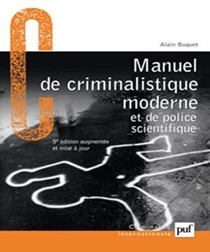 portada Manuel de Criminalistique Moderne