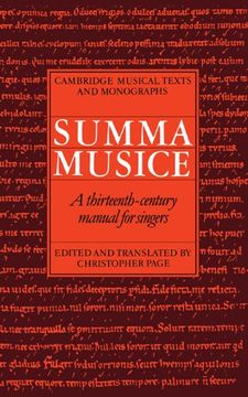 portada Summa Musice Hardback: A Thirteenth-Century Manual for Singers (Cambridge Musical Texts and Monographs) 