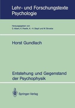 portada Entstehung und Gegenstand der Psychophysik (Lehr- und Forschungstexte Psychologie) (German Edition)