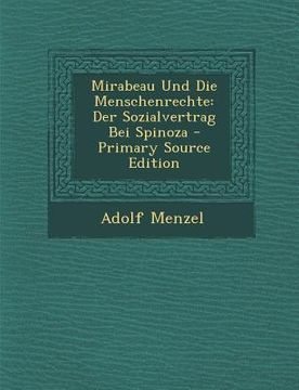 portada Mirabeau Und Die Menschenrechte: Der Sozialvertrag Bei Spinoza (en Turco)