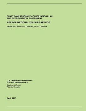 portada Pee Dee National Wildlife Refuge: Draft Comprehensive Conservation Plan and Environmental Assessment (en Inglés)