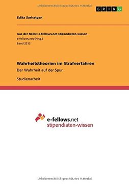 portada Wahrheitstheorien Im Strafverfahren (German Edition)