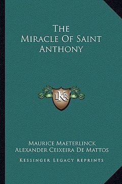 portada the miracle of saint anthony (in English)
