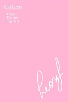 portada PinkCover: Things That Are Important (en Inglés)