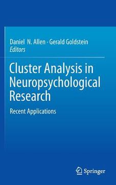 portada cluster analysis in neuropsychological research: recent applications