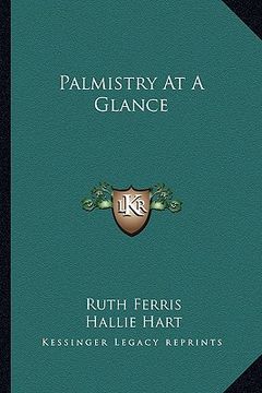 portada palmistry at a glance (in English)