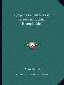 portada egyptian language easy lessons in egyptian hieroglyphics (en Inglés)