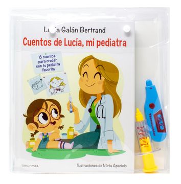 portada Maletín de Cuentos de Lucía, mi Pediatra: Con un Termómetro y una Jeringa de Juguete (Libros Para Regalar)