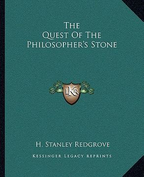 portada the quest of the philosopher's stone (en Inglés)