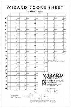 portada oversized wizard scorepads (en Inglés)