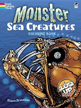 portada monster sea creatures coloring book